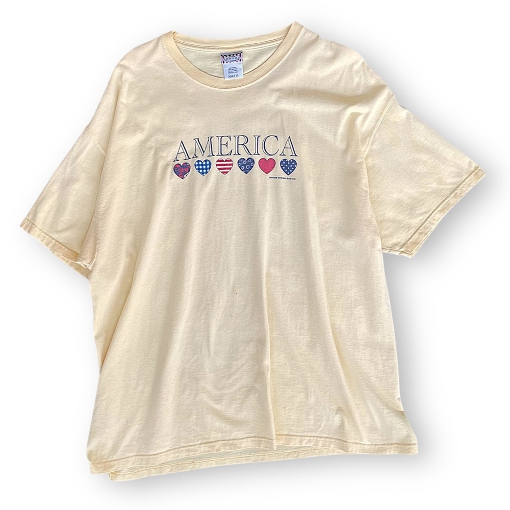 Vintage America Graphic Tee - Cream T-Shirt